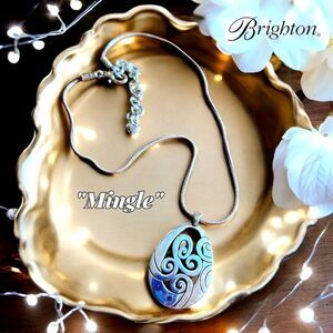 BRIGHTON "Mingle" Silver Scroll Pendant Necklace